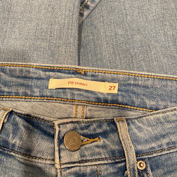 Levi’s 711 Distressed Skinny Jeans Size 27 - Picture 7 of 7